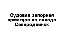 Судовая запорная арматура со склада Северодвинск